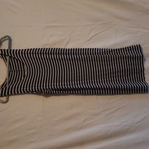 Olivia Rae striped long black and white tank XL
